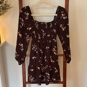 Abercrombie & Fitch Brown Floral Dress